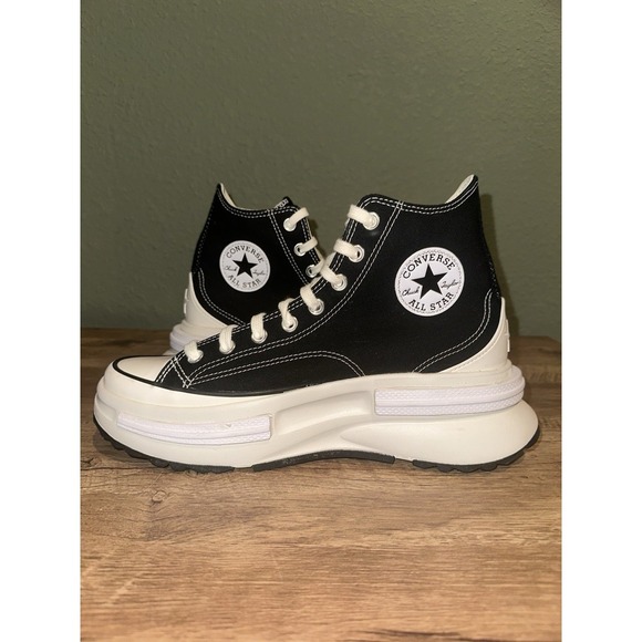 Converse Run Star Legacy CX High Mens 8.5 Black White Canvas Sneakers Boots - Picture 3 of 9